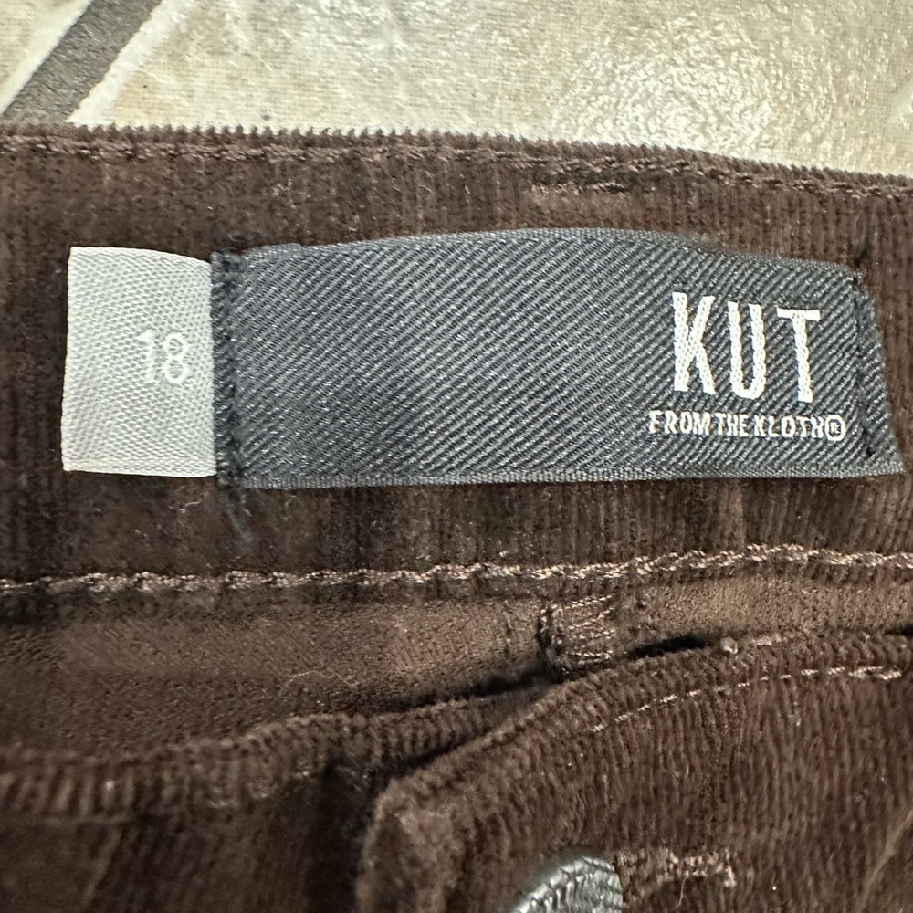 Kut from the Kloth Chocolate Brown Corduroy Pants - Picture 3 of 6